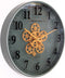 Wandklok Kevin - uurwerk wandklok - wandklok groen metaal 50 cm