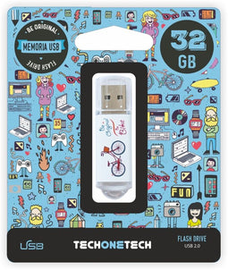 Tech1Tech TEC4005-32 - Usb-stick - 32GB - Multi-color