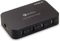 LVSUN Smart 4-Port USB-laadstation Thuis, Auto, Vrachtwagen Uitgangsstroom (max.) 10200 mA 4 x USB 2.0 bus A, USB 3.2 G