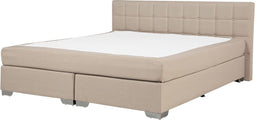 ADMIRAL - Boxspringbed - Zandbeige - 180 x 200 cm - Polyester