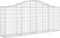 vidaXL - Schanskorven - 6 - st - gewelfd - 200x30x80/100 - cm - gegalvaniseerd - ijzer