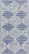 DATCA - Laagpolig vloerkleed - Blauw - 80 x 150 cm - Wol