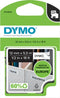 DYMO D1 - Zelfklevende nylon labels - 12 mm x 5,5 m zwart op wit (1 stuk)