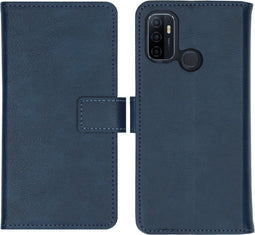 iMoshion Hoesje Geschikt voor Oppo A53s / A53 Hoesje Met Pasjeshouder - iMoshion Luxe Bookcase - Donkerblauw