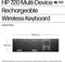 HP 720 - Draadloos Toetsenbord - Oplaadbaar - Multi-device - Azerty BE - Nightfall Black
