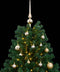vidaXL - Kunstkerstboom - met - scharnieren - 300 - LED's - en - kerstballen - 210 - cm