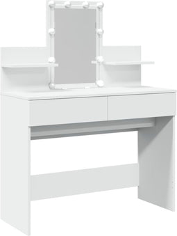vidaXL - Kaptafel - met - LED-verlichting - 100x40x130 - cm - wit
