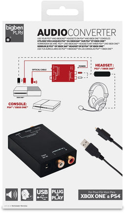 Bigben Interactive BB325836 - Audio converter - Ondersteunt headset functies - Zwart