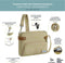 Travelon Heritage - Anti-diefstal Crossbody Tas - RFID en Slash-bestendige band - Natural