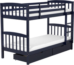 Beliani REVIN - Stapelbed - Blauw - Dennenhout