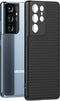 Hoesje Geschikt voor Samsung S21 Ultra Backcover Liquid Siliconen Case TPU Hoesje Zwart - Luxe Telefoonhoesje Wallet Case Pasjeshouder PU Leder