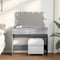 vidaXL - Kaptafel - met - LED-verlichting - 100x40x120 - cm - grijs - sonoma