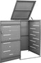 vidaXL - Containerberging - dubbel - 138x77,5x112,5 - cm - roestvrij - staal