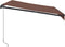 vidaXL - Luifel - handmatig - uittrekbaar - met - LED's - 300x250 - cm - bruin