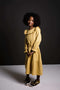 Like Flo F108-5810 - Meisjes Jurk - Maxi met ceintuur en ruffles - Mosterdgeel