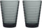 Iittala Aino Aalto - Tumbler Glazen Set - Waterglas - Vaatwasserbestendig - Donkergrijs - 33 cl - 2 Stuks