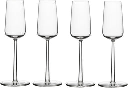 Iittala Essence - Champagneglazen – Champagneglas op Voet - Transparant - 21 cl – Set van 4 Glazen