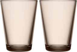 Iittala Kartio Tumbler Glazen Set - Waterglas - Vaatwasbestendige Longdrinkglazen - Linnen - 40 cl - 2 Stuks