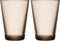 Iittala Kartio Tumbler Glazen Set - Waterglas - Vaatwasbestendige Longdrinkglazen - Linnen - 40 cl - 2 Stuks