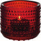 Iittala Kastehelmi Theelichthouder / Kaarshouder / Waxinelichthouder Glas - Sfeerlicht - Cranberry - 64mm - 1 Stuk