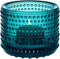 Iittala Kastehelmi Theelichthouder / Kaarshouder / Waxinelichthouder Glas - Sfeerlicht - Zeeblauw - 64mm - 1 Stuk