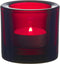 Iittala Kivi Theelichthouder / Kaarshouder / Waxinelichthouder Glas - Sfeerlicht - Cranberry - 60mm - 1 Stuk