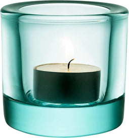 Iittala Kivi Theelichthouder / Kaarshouder / Waxinelichthouder Glas - Sfeerlicht - Watergroen - 60mm - 1 Stuk