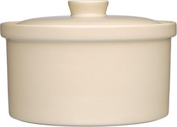 Iittala Teema Serveerschaal met Deksel - Porseleinen Schaal - Opbergpot - Linnen - 2,3L - 1 Stuk