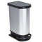 Rotho Paso - Pedaalemmer - 50 l - Zilver Metallic