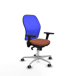 Piqueras y Crespo 3D086G0 - Bureaustoel - Verstelbare hoogte met armleuning - Blauw Bruin