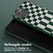 Selencia Hoesje Geschikt voor iPhone 15 Pro Max Hoesje Met Koord - Selencia Siliconen design hoesje met afneembaar koord - Groen / Irregular Check Green