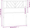 vidaXL - Hoofdbord - 75 - cm - metaal - wit