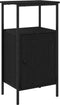 vidaXL - Nachtkastjes - 2 - stuks - Zwart - Eiken - 41x31x80 - cm - Geengineerd - Hout