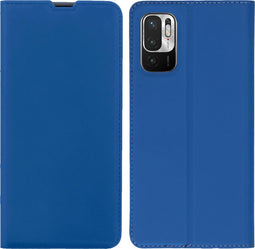 iMoshion Hoesje Geschikt voor Xiaomi Redmi Note 10 (5G) Hoesje Met Pasjeshouder - iMoshion Slim Folio Bookcase - Donkerblauw