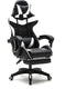 VDD Gamestoel - Uitschuifbaar - Max. 110kg - Ergonomisch - Zwart & Wit