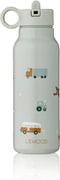 Liewood Falk waterfles / Drinkfles 350 ml - Voertuigen blauw