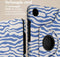 imoshion Tablet Hoes Geschikt voor Samsung Galaxy Tab A9 8.7 inch - imoshion 360° Draaibare Design Bookcase 2.0 - Meerkleurig /White Blue Stripes