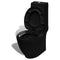vidaXL Staand toilet en bidet set (zwart)