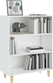 vidaXL - Dressoir - 69,5x32,5x90 - cm - bewerkt - hout - wit