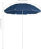 vidaXL - Parasol - met - stalen - paal - 180 - cm - blauw