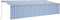 vidaXL - Luifel - handmatig - uittrekbaar - met - rolgordijn - LED - 6x3 - m - blauw - wit