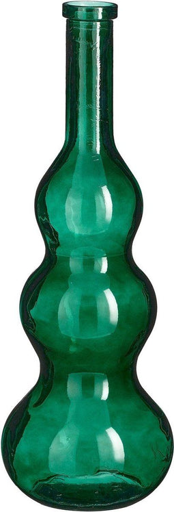 Mica Decorations Vaas Benito - 26x26x75 cm - Gerecycled Glas - Groen
