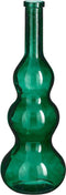 Mica Decorations Vaas Benito - 26x26x75 cm - Gerecycled Glas - Groen