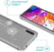 iMoshion Hoesje Geschikt voor Samsung Galaxy A70 Hoesje Met Koord - iMoshion Design Hoesje met Koord - Wit / Transparant / Dandelion