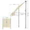 Juskys Zonneluifel - 150 x 120 cm - Waterafstotend en UV-Bestendig - Beige