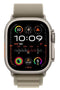Apple Watch Ultra 2 (2023) - GPS + Cellular - zilver - Alpine-bandje Olijfgroen Medium