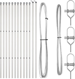 vidaXL - Hekpalen - 13 - stuks - Ø32 - mm - 190 - cm - Gegalvaniseerd - Staal
