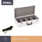Perel Cd-koffer 80 cd's - Aluminium - Sleutelslot met 2 sleutels - Grijs