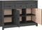 vidaXL - Dressoir - 100x35x74 - cm - massief - grenenhout - grijs