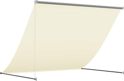 vidaXL - Uittrekbare luifel - 250x150 cm - Staal en stof - Crème